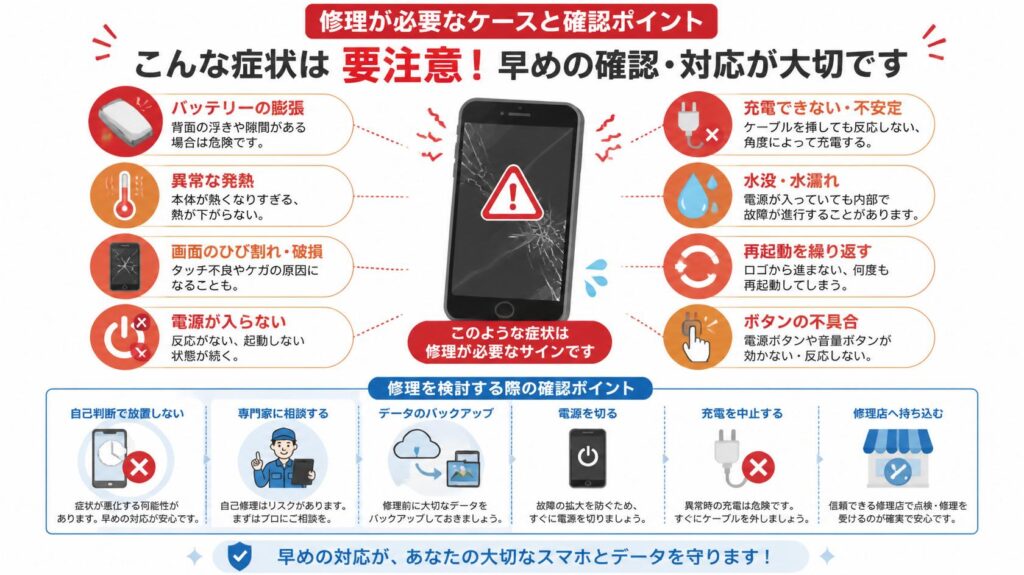 修理が必要なケースと見極めポイント