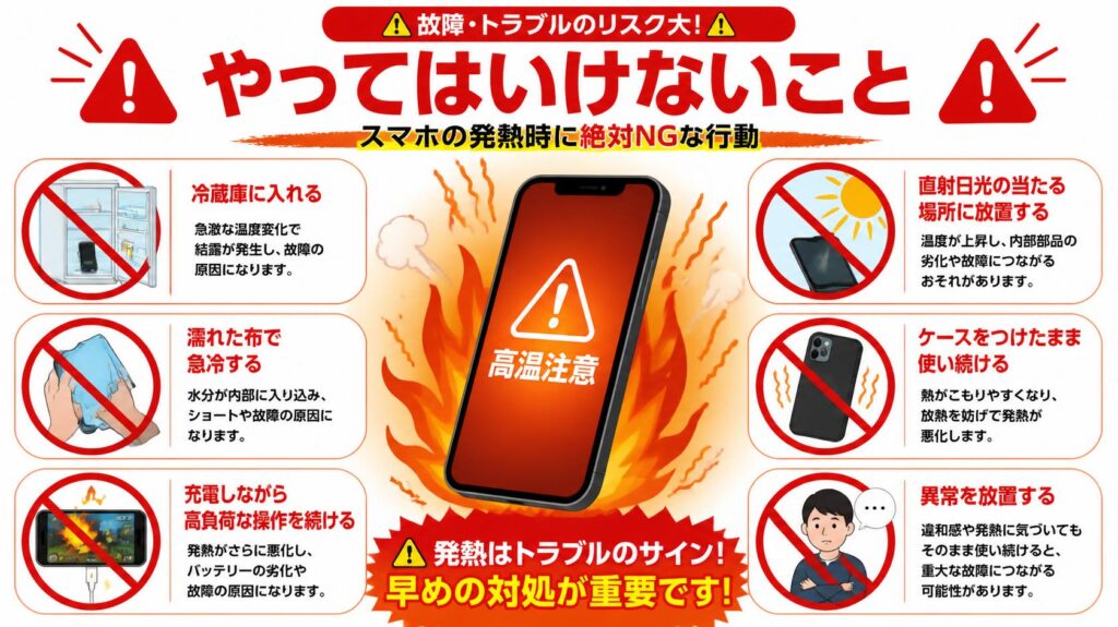 やってはいけないNG行為（故障リスク大）