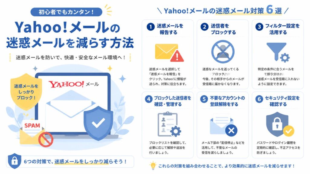 Yahoo!メールで迷惑メールを減らす設定方法