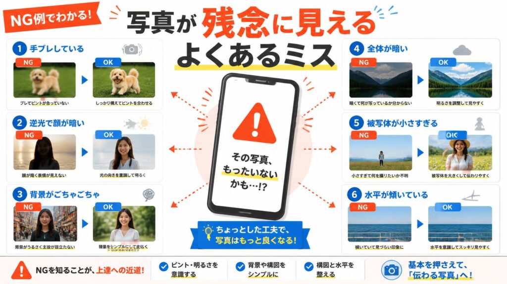【NG例】やりがちな“写真が残念に見える”撮り方