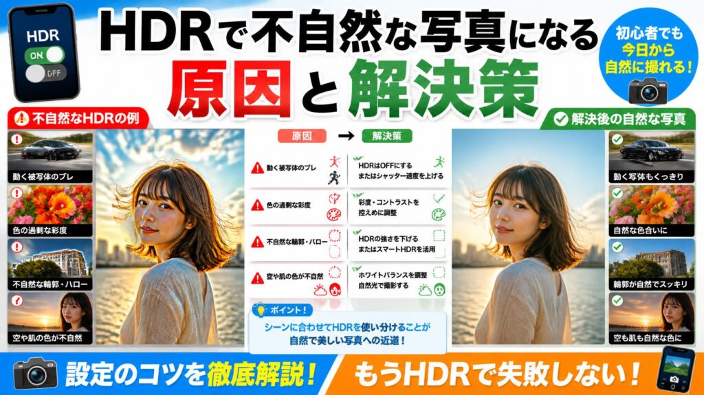 HDRで写真が不自然になる原因と対処法