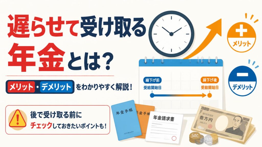 年金の“繰下げ受給”とは?メリット・デメリットを解説
