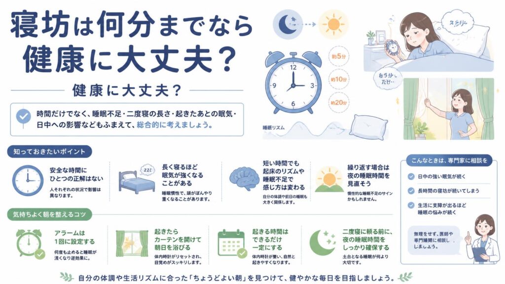 二度寝は何分までなら体に悪くない?