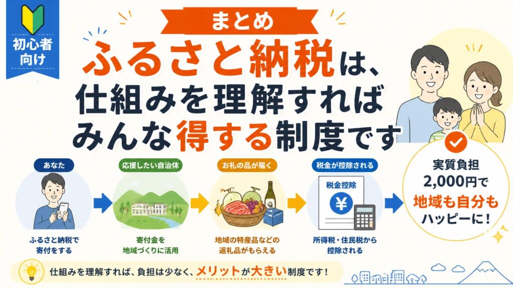 まとめ|仕組みを知ればふるさと納税は“誰でも得する”制度