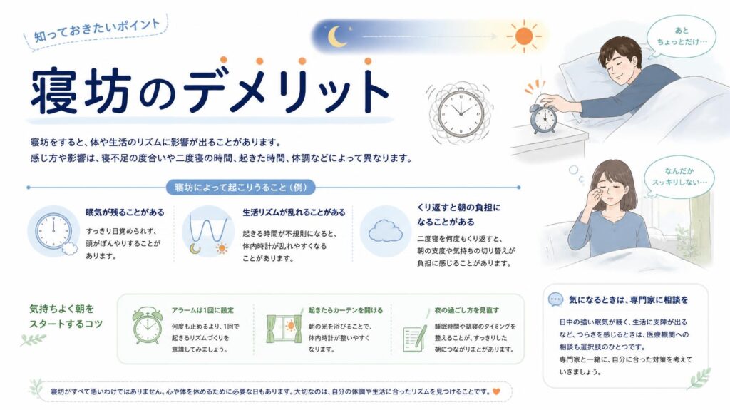 二度寝のデメリット