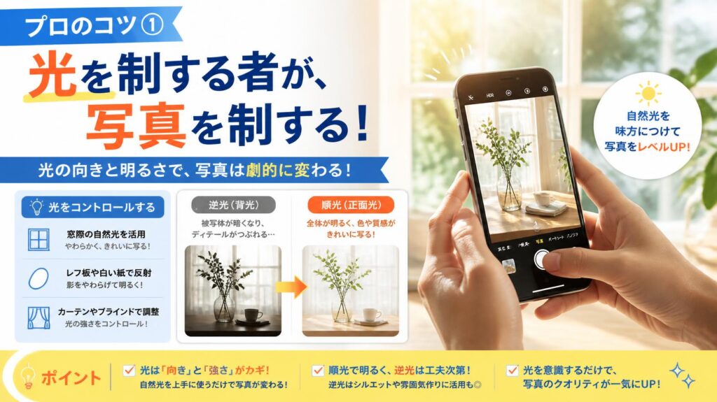 プロが教えるコツ①:光(ライティング)を制する