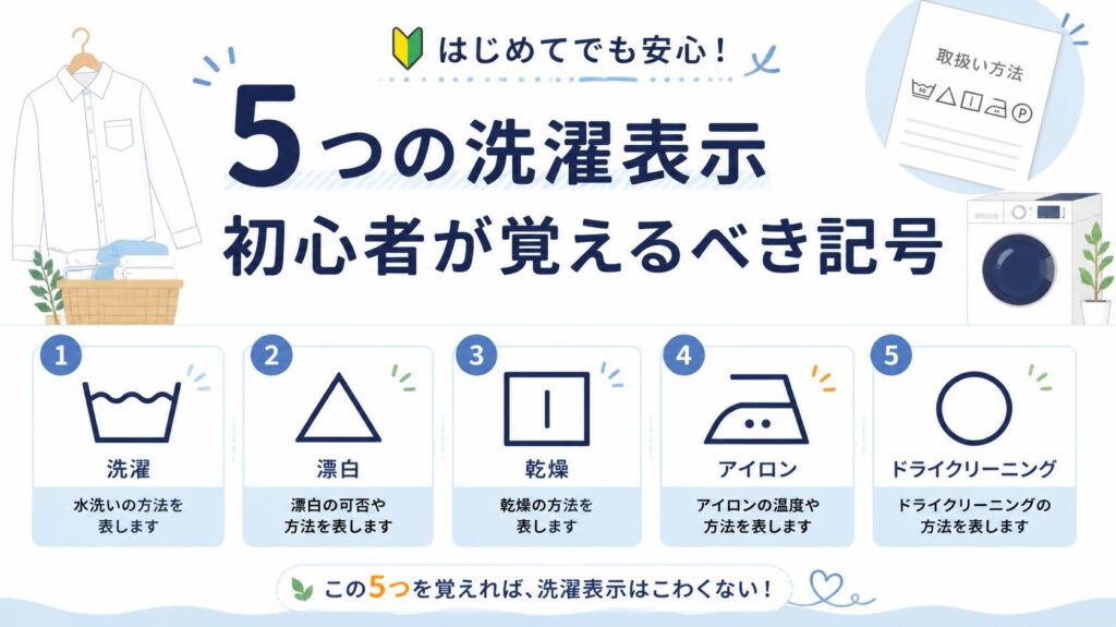初心者が覚えておきたい洗濯マーク5選