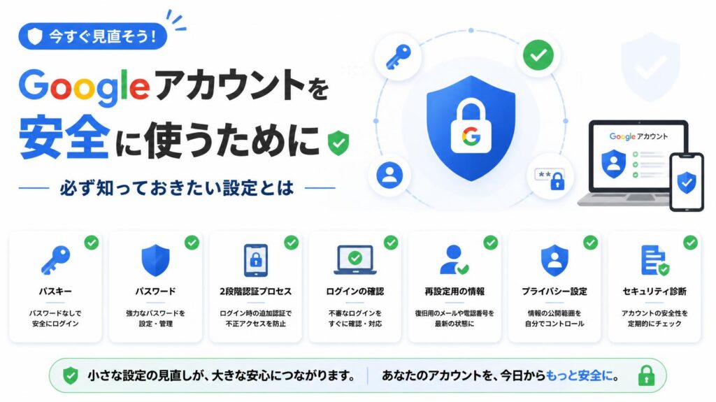 Googleアカウントの安全な使い方|必ず知っておきたい設定項目