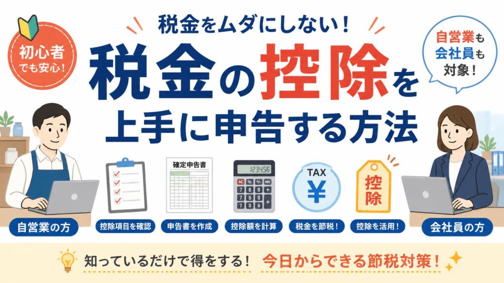 確定申告で控除を受ける方法(自営業・会社員どちらもOK)