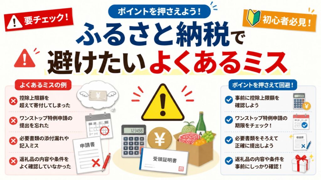 注意点|ふるさと納税でやってはいけない失敗例