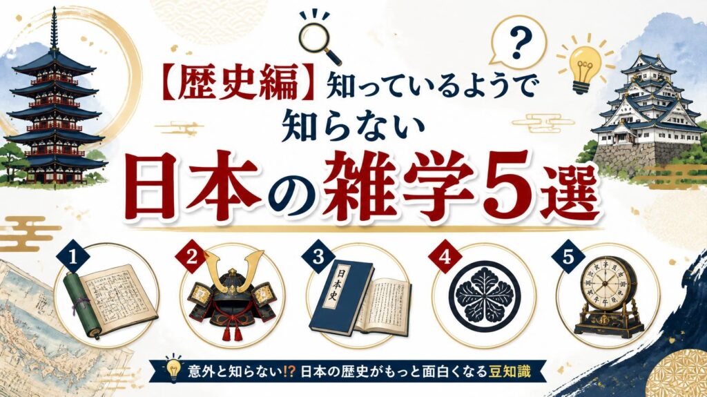 【歴史編】知っているようで知らない日本の雑学5選