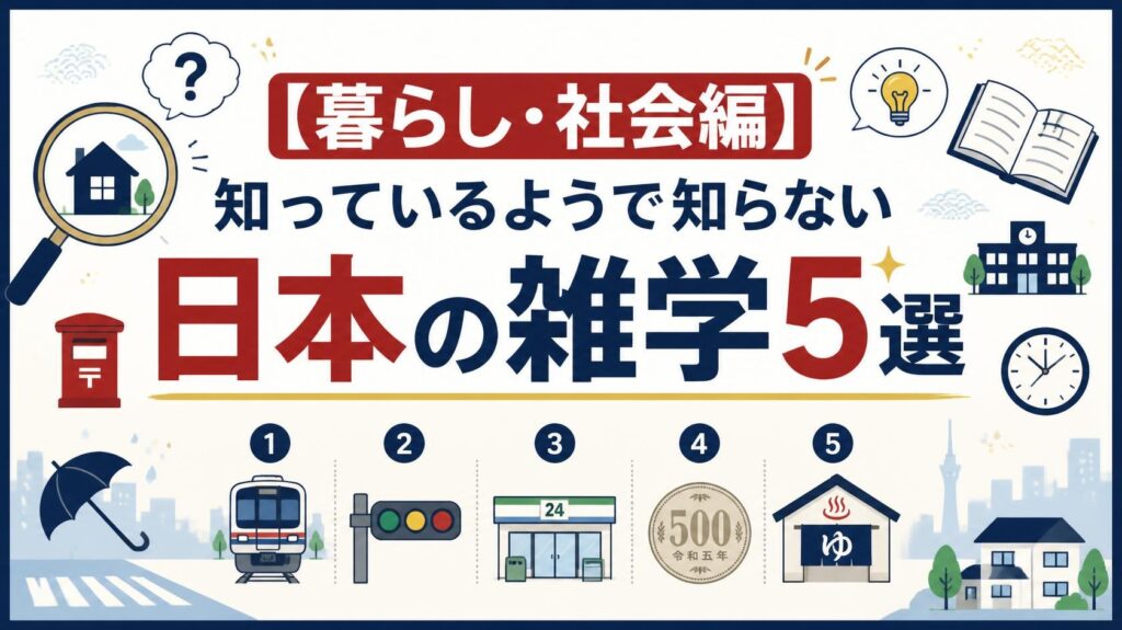 【暮らし・社会編】知っているようで知らない日本の雑学5選