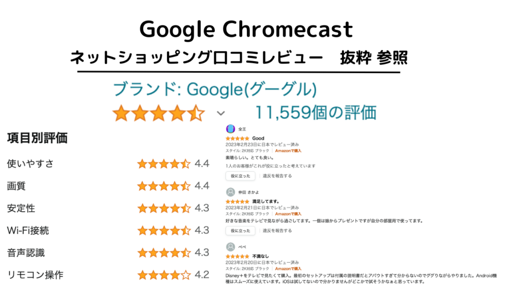 Google Chromecast口コミレビュー