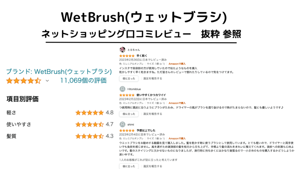 WetBrush(ウェットブラシ)口コミ