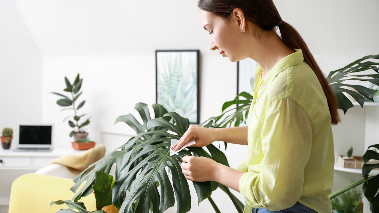 観葉植物のホコリ掃除はこれでOK!葉を傷めずにピカピカにする方法とは?